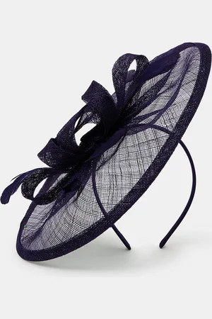 Accessorize Woven Bow Feather Disc Fascinator