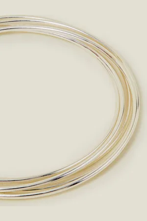 Accessorize Sterling Silver-plated Layered Bangle
