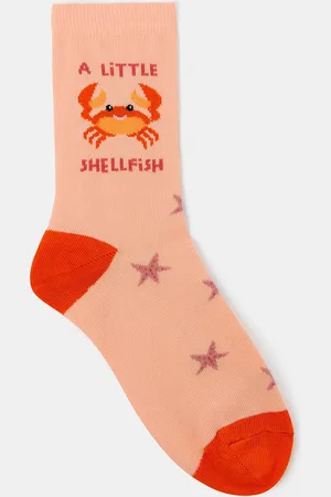 Accessorize A Little Shellfish Socks Peach