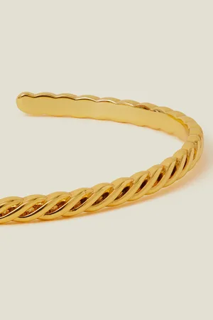 Accessorize 14ct -plated Twisted Bangle Cuff