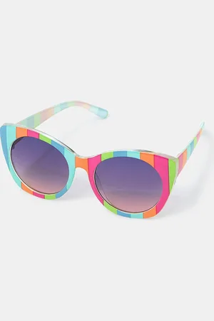 Accessorize Stripe Cat Eye Sunglasses