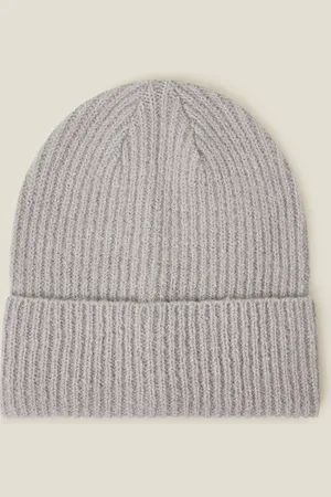 Accessorize Classic Knitted Acrylic Soho Beanie Hat, Size: 22x8cm