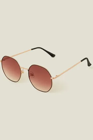 Accessorize Black/brown Ombre Lense Round Sunglasses, Women