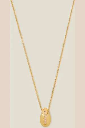 Accessorize 14ct -plated Sparkle Teardrop Necklace