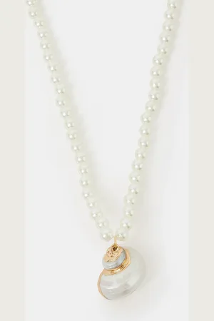 Accessorize Shell Pendant Pearl Necklace