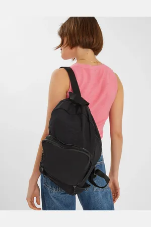 Accessorize Black Lightweight Nylon Packable Travel Rucksack, Size: 24x40cm, Women