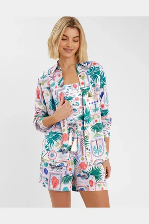 Accessorize Postcard Print Shirt , Size: S