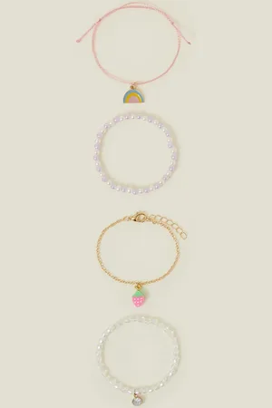 Accessorize 4-Pack Girls Spring Friendship Bracelets, Kids