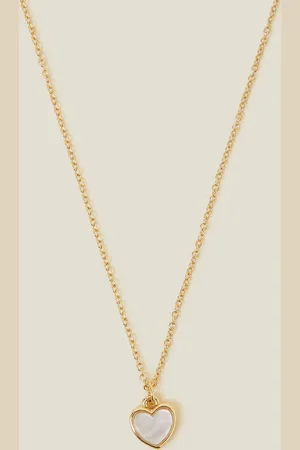 Accessorize Pearly Heart Pendant Necklace