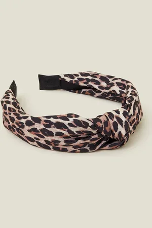 Accessorize Leopard Print Knot Headband, Size: 3cm, Women