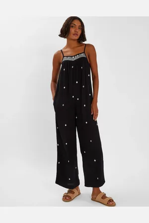 Accessorize Embroidered Beach Jumpsuit, Size: 12, Women