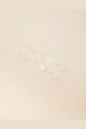 Accessorize Filigree Hoop Earrings Set of Three, Size: One Size, Women