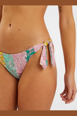 Accessorize Paisley Print Tie Bikini Bottoms , Size: 12