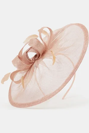 Accessorize Woven Bow Feather Disc Fascinator