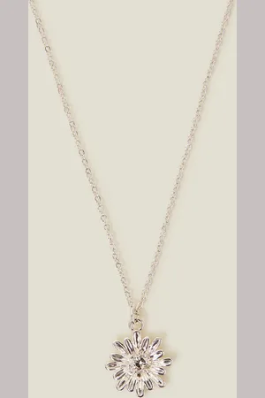 Accessorize Flower Gem Pendant Necklace