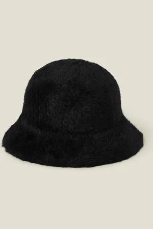 Accessorize Super-soft Nylon Fluffy Bucket Hat, Size: 57cm, Women