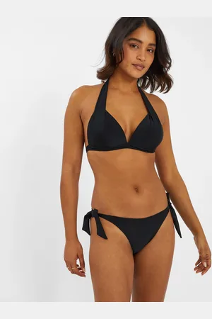 Accessorize Moulded Cup Halter Neck Bikini Top , Size: 12