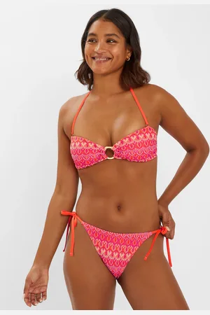 Accessorize Bright Crochet Bandeau Bikini Top , Size: 6