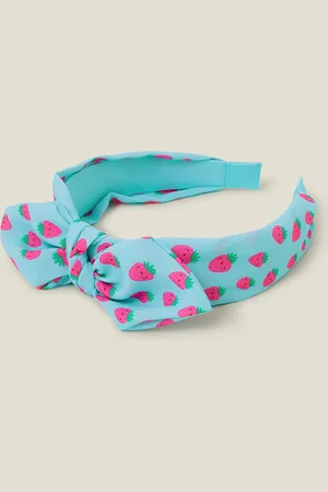 Accessorize Blue and Pink Strawberry Print Headband, Size: 12Cm, Girls