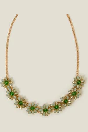 Accessorize Beaded Flower Collar Necklace