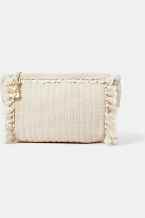 Accessorize Shell & Tassel Embellished Make Up Bag