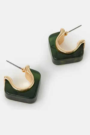 Accessorize Resin Square Hoop Earrings