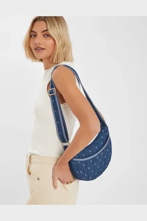 Accessorize Polka Dot Denim Sling Bag