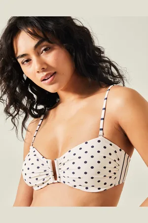 Accessorize Polka Dot Bandeau Bikini Top , Size: 14