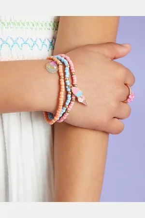 Accessorize 3-Pack Girls Ice Cream Charm Bracelets