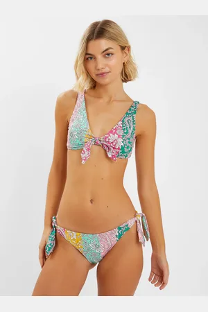 Accessorize Paisley Print Tie Bikini Top , Size: 14