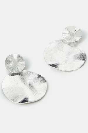 Accessorize Textured Circle Drop Earrings