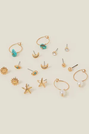 Accessorize 8-Pack Summer Stud and Hoop Earrings