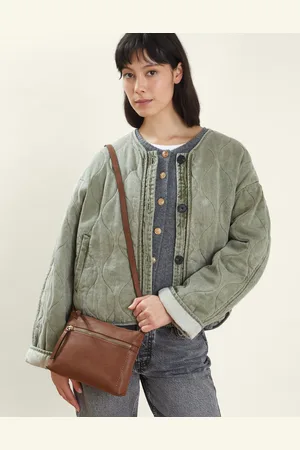 Accessorize Zip Detail Leather Cross-body Bag