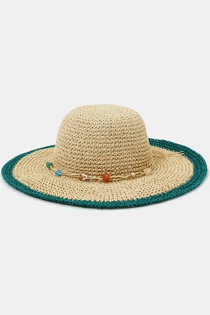 Accessorize Shell Beaded Floppy Hat