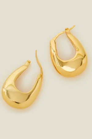 Accessorize 14ct -plated Horseshoe Hoop Earrings