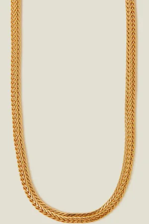 Accessorize 14ct -plated Chunky Weave Chain Necklace