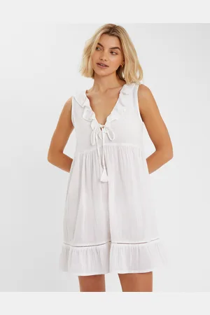 Accessorize Sleeveless Ruffle Mini Dress , Size: M