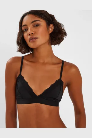 Accessorize Lace Trim Bralette , Size: xs