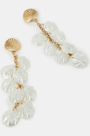 Accessorize Shell Pearl Drop Earrings