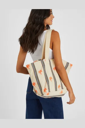Accessorize Palm Stripe Tote Bag