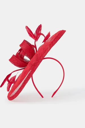 Accessorize Woven Bow Feather Disc Fascinator
