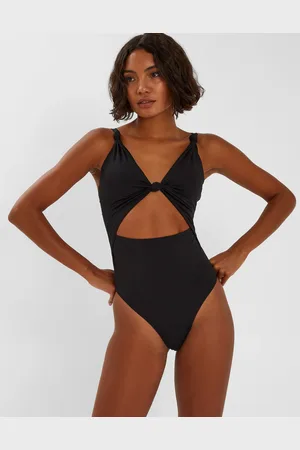 Accessorize Knot Cut-out Swimsuit , Size: 14
