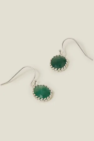 Accessorize Sterling Silver-plated Amazonite Stone Drop Earrings