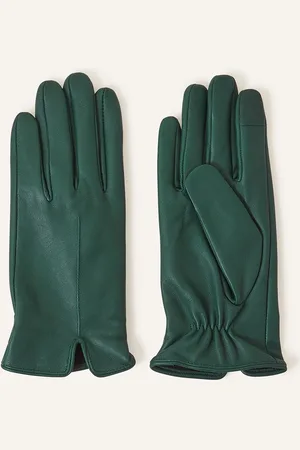 Accessorize Leather Touchscreen Gloves