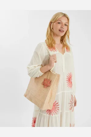 Accessorize Metallic Woven Starfish Shopper Bag