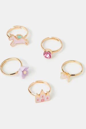 Accessorize 5-Pack Girls Fairy Tale Rings