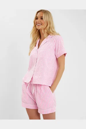 Accessorize Stripe Cotton Short Pyjamas Set , Size: M