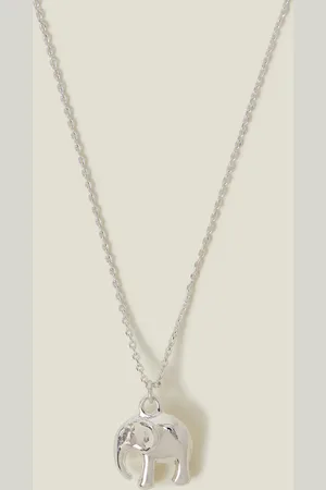 Accessorize Sterling Silver-plated Elephant Pendant Necklace