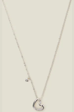Accessorize Sterling Silver-plated Twist Heart Pendant Necklace