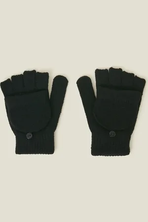 Accessorize Acrylic Plain Capped Gloves, Size: 20x8cm, Women
